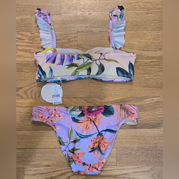 NWT PQ SWIM Girls Flutter Bikini in Oasis Sz 16 - Picture 5 of 5